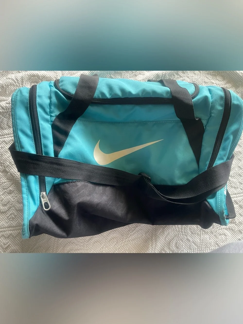 Nike Teal Blue Duffel Gym Bag